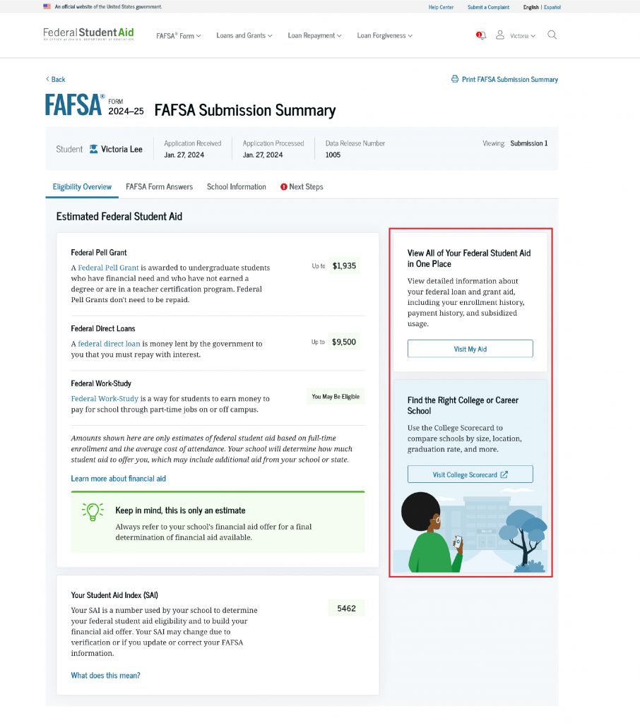 What You Need To Know About the FAFSA Submission Summary – Federal 