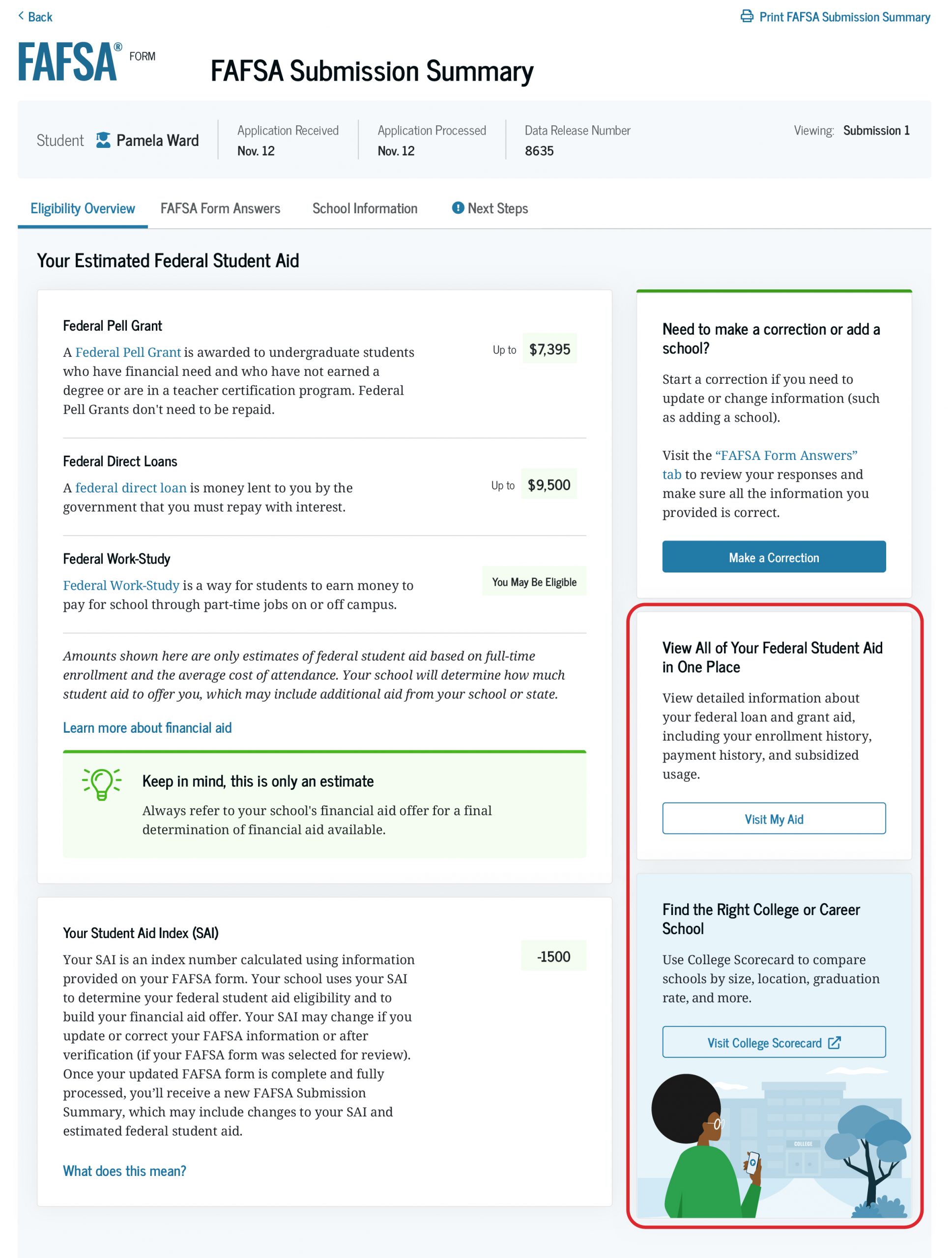 FAFSA Submission Summary: What You Need To Know – Federal Student Aid