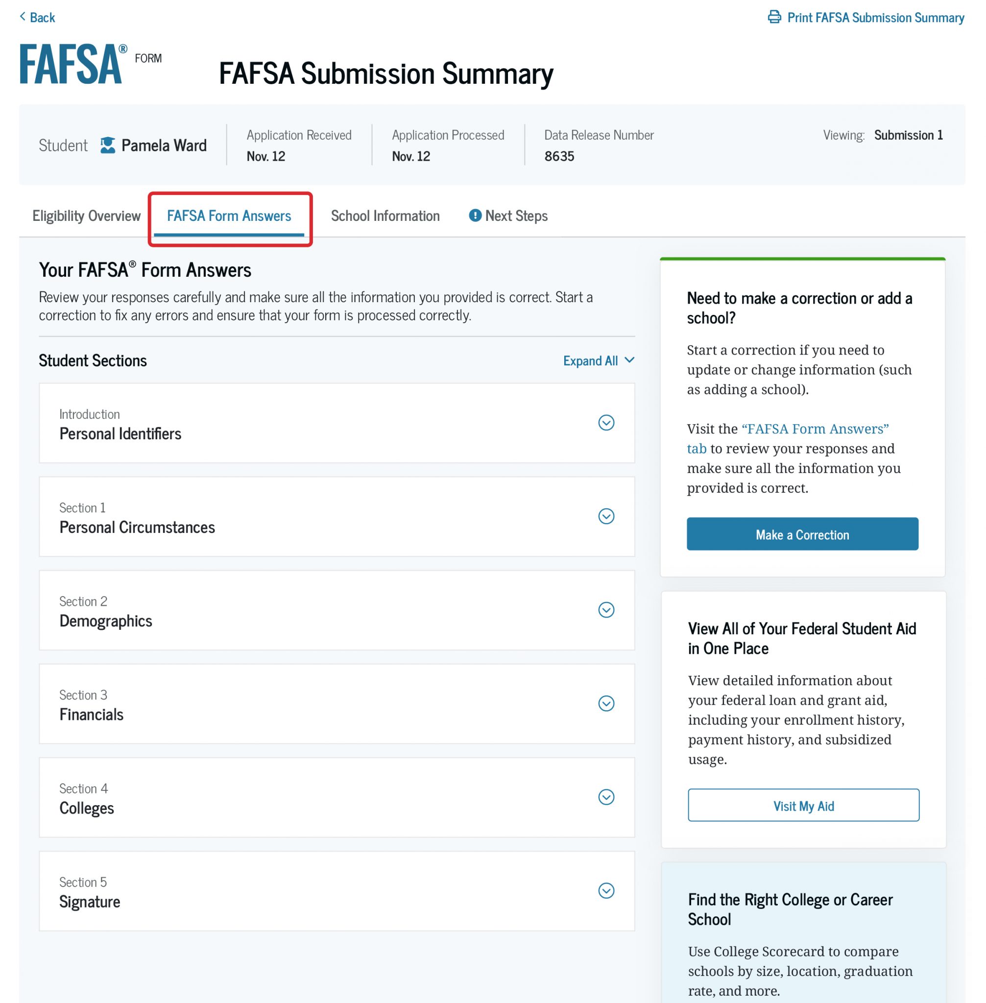 FAFSA Submission Summary: What You Need To Know - Federal Student Aid